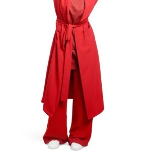 Tracee Ellis Ross for J.C. Penney Red Cuffed Wide Leg Pants